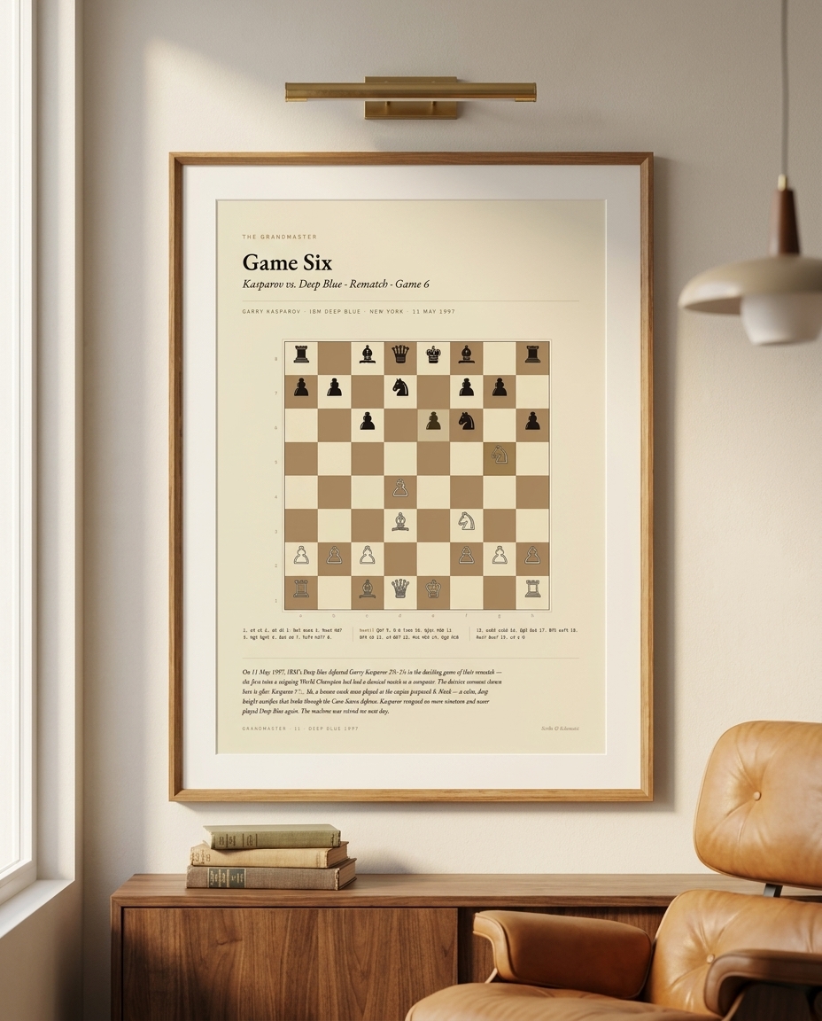 Game Six — framed and displayed