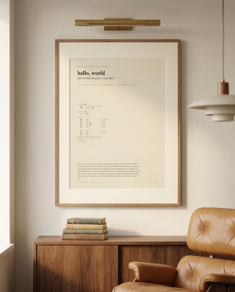 The Substrate — Assembly — framed and displayed