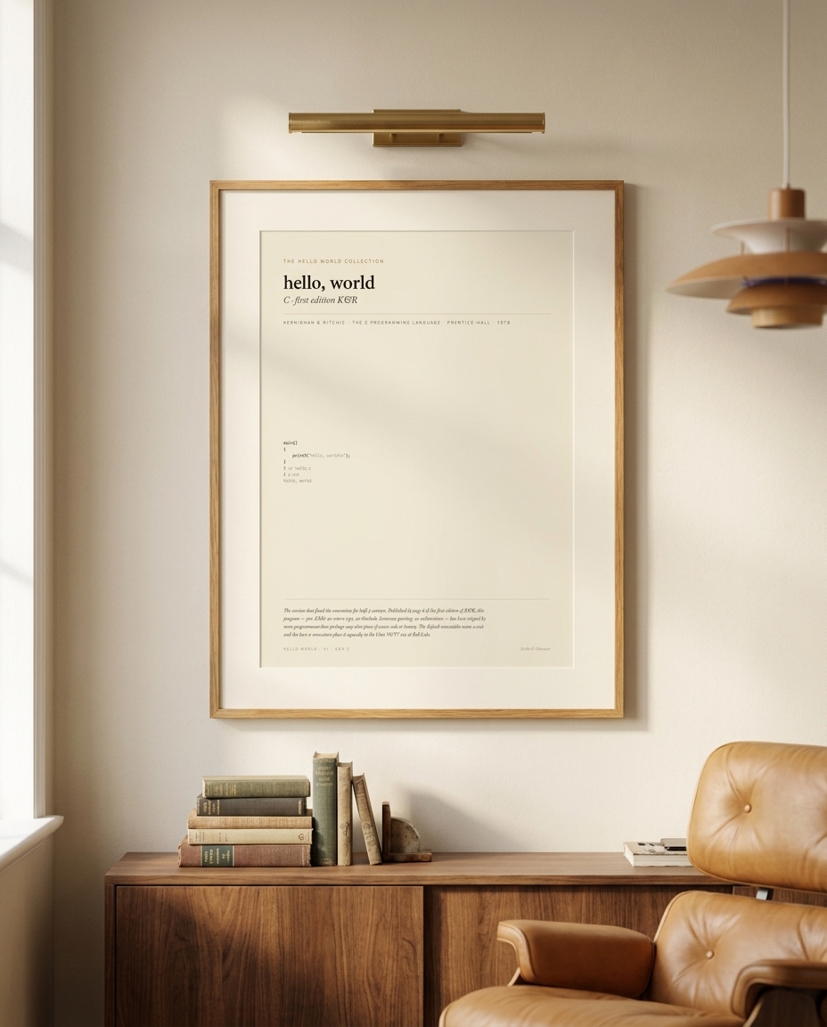 The Canon — K&R C — framed and displayed