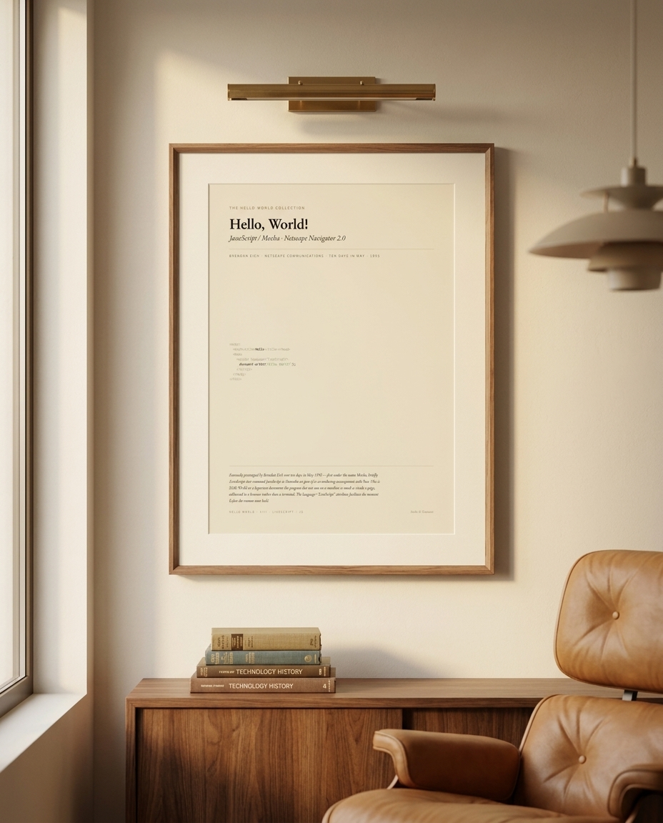 The Web — JavaScript — framed and displayed